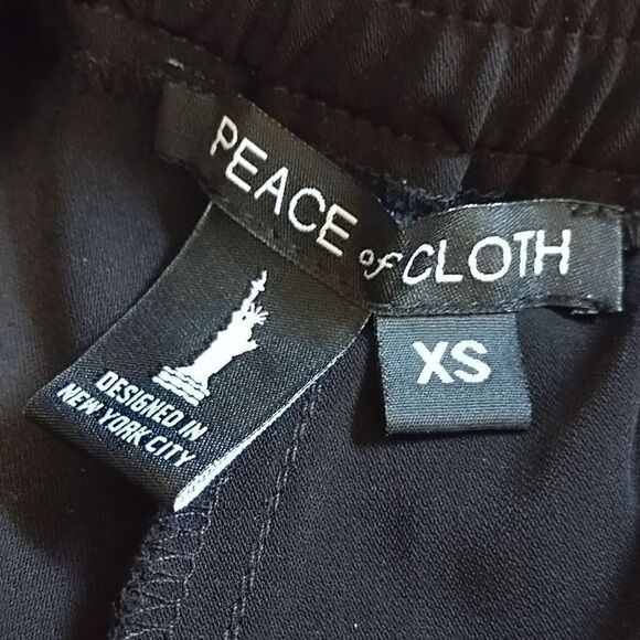 Peace of Cloth 2pc Set Dolman Sleeve Top & Pull On Track Pants Black White XS - Picture 9 of 10